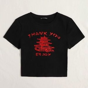 “Thank You Enjoy” Crop Top